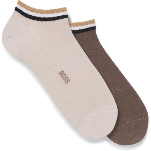 Lot de deux paires de chaussettes basses à rayures emblématiques au niveau des chevilles - Boss - Modalova