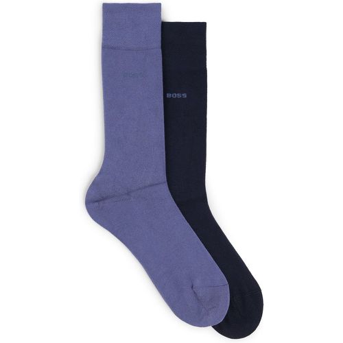 Lot de deux paires de chaussettes mi-mollet en viscose douce de bambou - Boss - Modalova