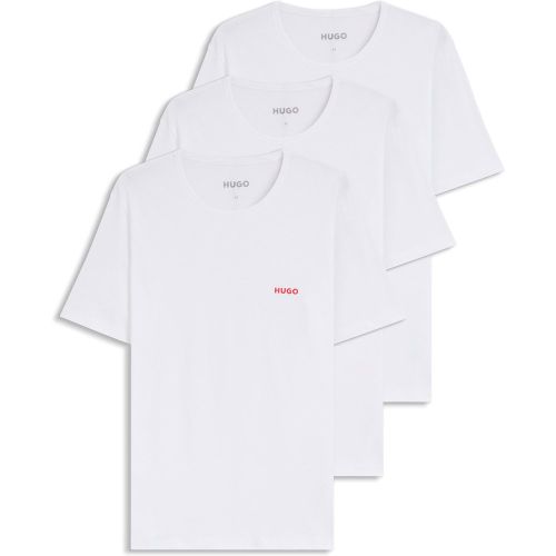 Lot de trois t-shirts en coton avec logos - HUGO - Modalova