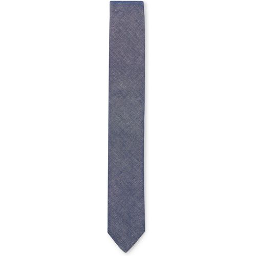 Cravate en coton et lin à motif - HUGO - Modalova
