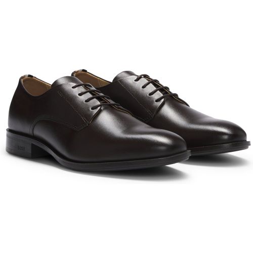 Chaussures derby en cuir avec finitions emblématiques - Boss - Modalova