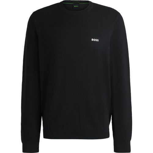 Pull en tissu dry-flex à col rond et logos - Boss - Modalova