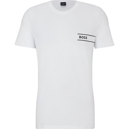 T-shirt en jersey de coton à logo imprimé - Boss - Modalova