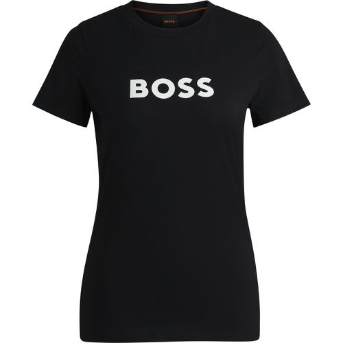 T-shirt en jersey de coton à logo contrastant - Boss - Modalova