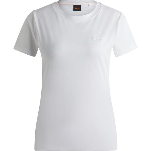 T-shirt Slim en jersey de coton avec logo ton sur ton - Boss - Modalova