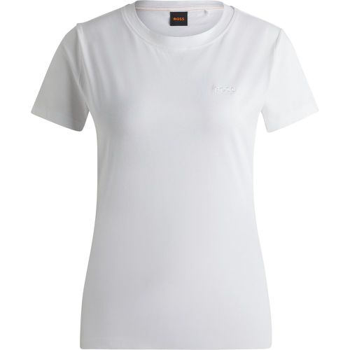 T-shirt Slim Fit en jersey de coton avec logo - Boss - Modalova