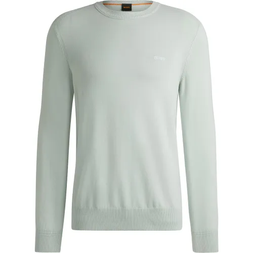 Pull Regular Fit en jersey de coton avec logo brodé - Boss - Modalova