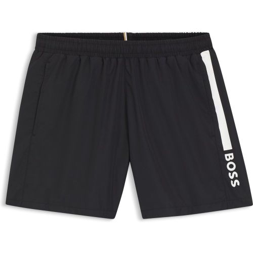 Short de bain à logo et rayure - Boss - Modalova