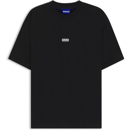 T-shirt Loose en coton avec logo artistique au dos - HUGO - Modalova