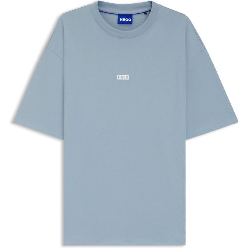 T-shirt Loose en coton avec logo artistique au dos - HUGO - Modalova