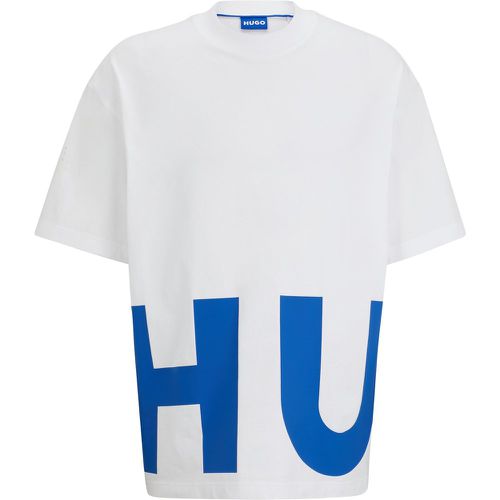 T-shirt en jersey de coton avec logo circulaire - HUGO - Modalova