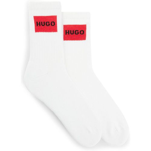 Lot de deux paires de chaussettes courtes à logos rouges - HUGO - Modalova