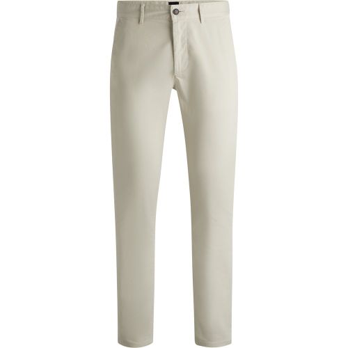 Chino Slim en satin de coton stretch - Boss - Modalova