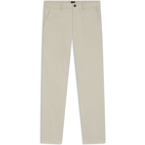 Pantalon Slim en satin de coton stretch - Boss - Modalova