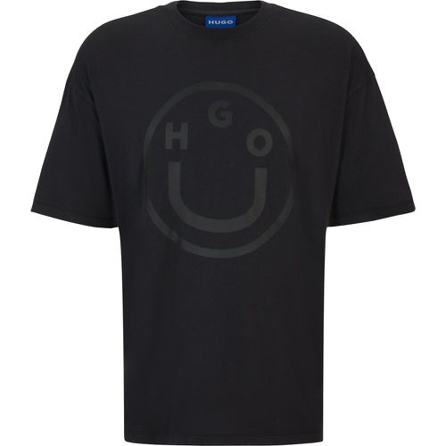 T-shirt Oversized Fit en coton avec logo de la nouvelle saison - HUGO - Modalova