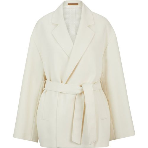 Manteau confectionné en Italie avec ceinture à nouer et doublure lisse - Boss - Modalova