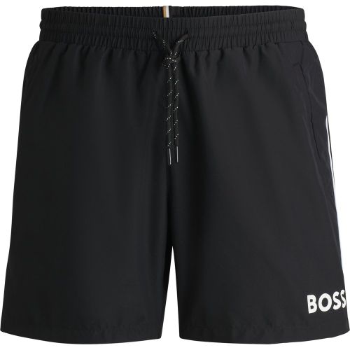 Short de bain en tissu à séchage rapide avec détails contrastants - Boss - Modalova
