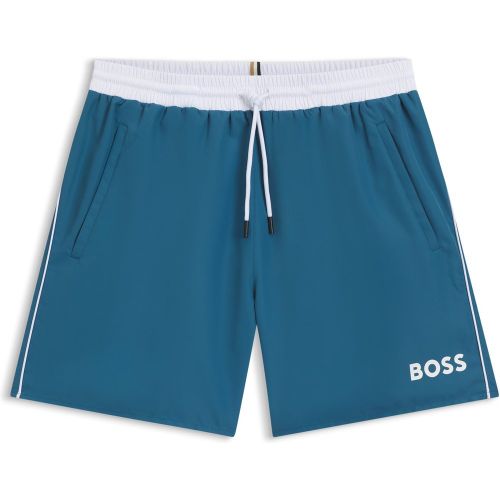 Short de bain avec logo contrastant - Boss - Modalova