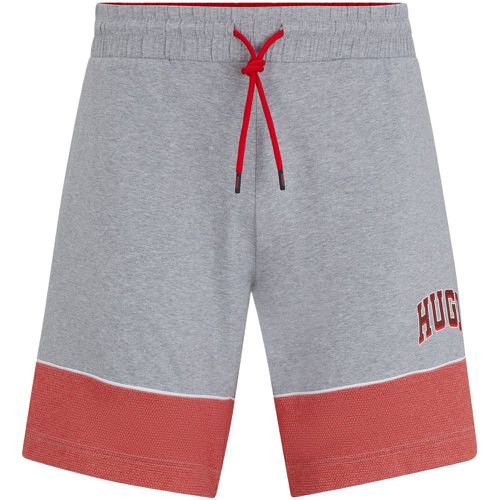 Short de pyjama en coton stretch avec finitions en mesh - HUGO - Modalova