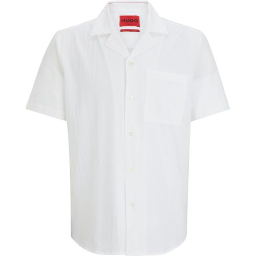 Chemise Relaxed Fit en seersucker de coton stretch - HUGO - Modalova