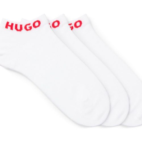 Lot de trois paires de chaussettes basses avec bords logotés - HUGO - Modalova