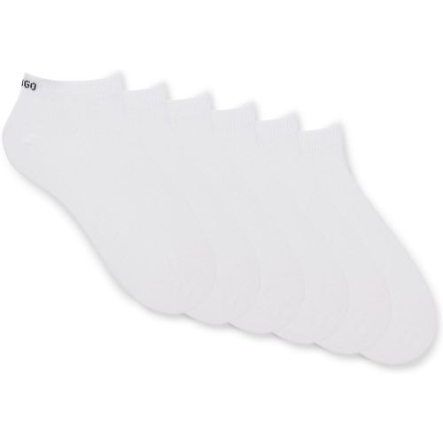 Lot de six paires de chaussettes basses en coton mélangé avec logos - HUGO - Modalova