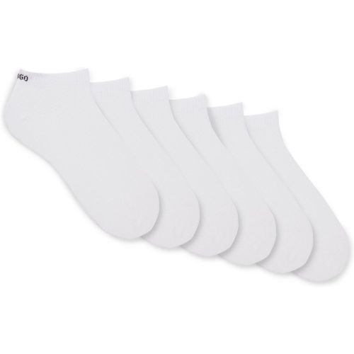 Lot de six paires de chaussettes basses en coton mélangé à logos - HUGO - Modalova