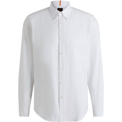 Chemise Regular en coton avec col à pointes boutonnées - Boss - Modalova