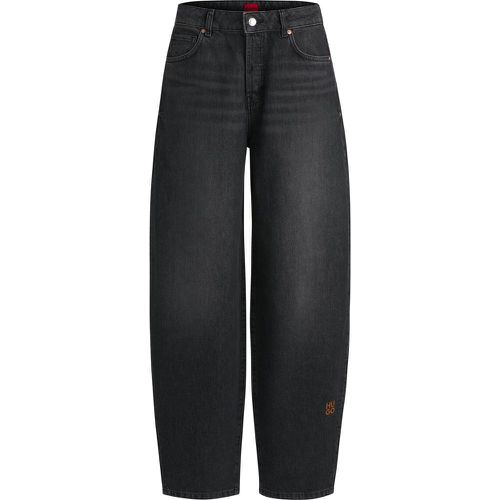 Jean Relaxed en denim rigide gris - HUGO - Modalova