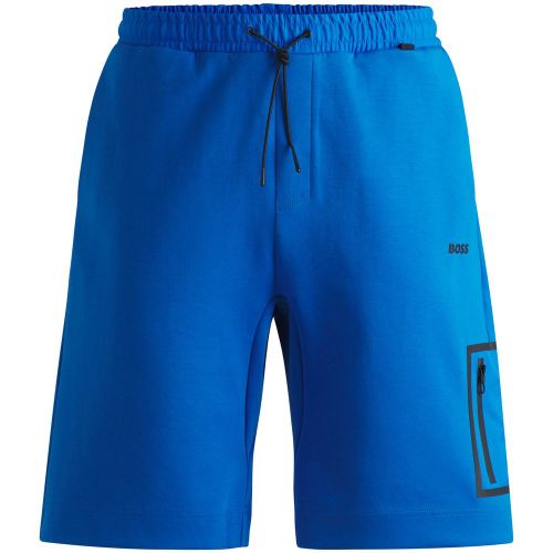 Short en coton mélangé avec logo réfléchissant décoratif - Boss - Modalova