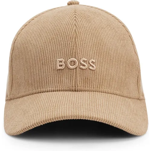 Casquette en velours milleraies à logo brodé - Boss - Modalova