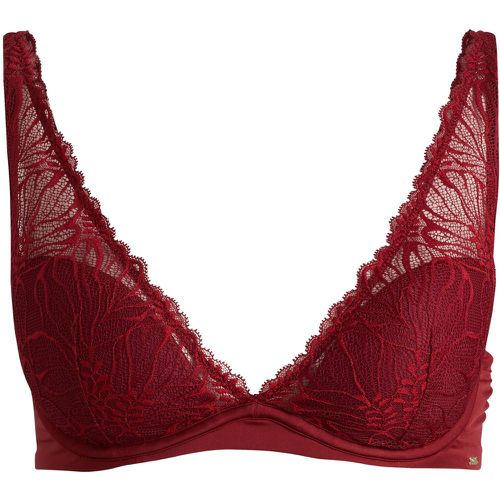 Soutien-gorge en dentelle stretch à armatures et logo - Boss - Modalova