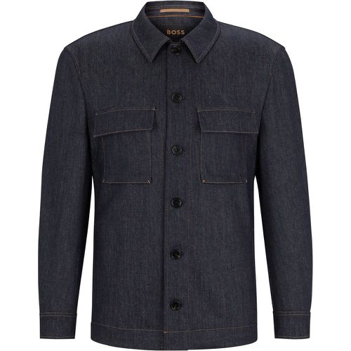 Surchemise Relaxed en denim de laine vierge - Boss - Modalova