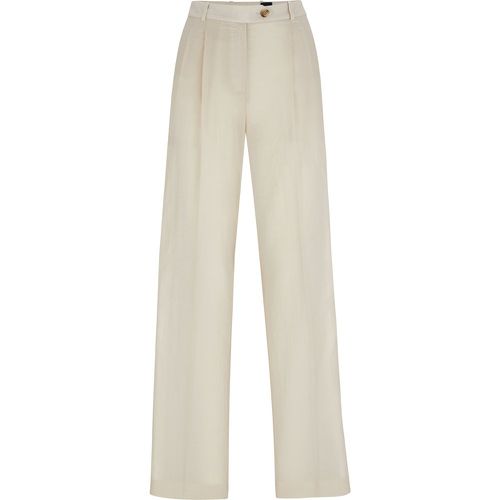 Pantalon habillé en coton mélangé - Boss - Modalova