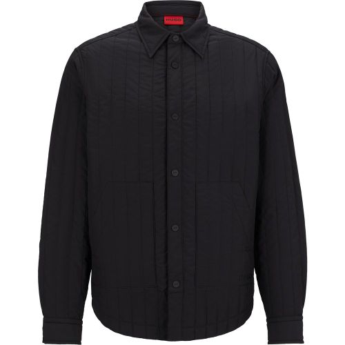 Chemise à manches longues en toile matelassée - HUGO - Modalova