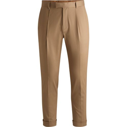 Pantalon Relaxed en tissu stretch plissé sur le devant - Boss - Modalova