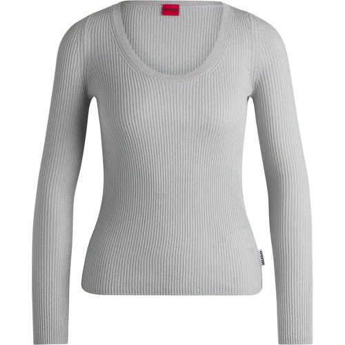 Pull Slim en fils doux et brillants - HUGO - Modalova