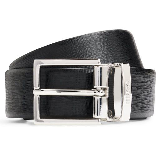 Ceinture réversible en cuir italien avec passant logoté - HUGO - Modalova