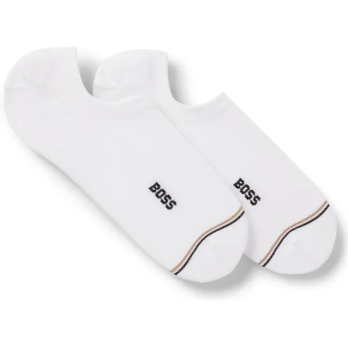 Lot de deux paires de chaussettes invisibles en coton mélangé - Boss - Modalova