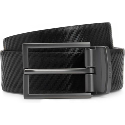 Ceinture réversible en cuir italien avec passant logoté - Boss - Modalova