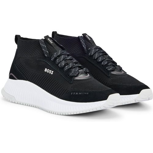 Baskets mi-hautes TTNM EVO avec tige en maille - Boss - Modalova