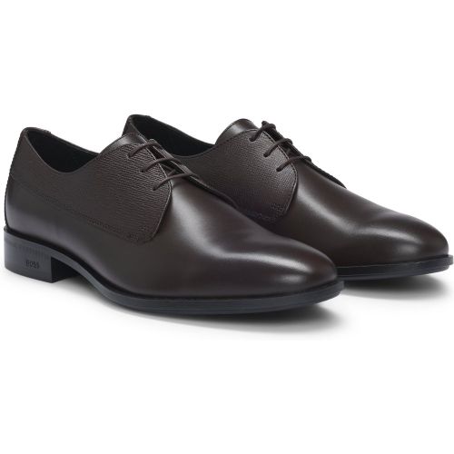 Chaussures derby en cuir lisse imprimé - Boss - Modalova
