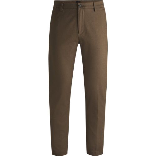 Pantalon Regular en twill de coton mélangé et mouliné - Boss - Modalova