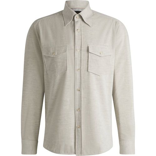 Chemise Relaxed en coton avec poches plaquées - Boss - Modalova