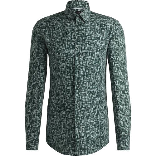Chemise Slim en popeline imprimée - Boss - Modalova