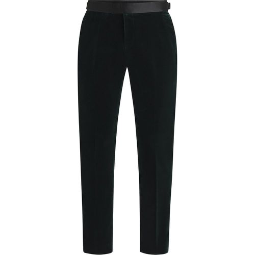 Pantalon de smoking Slim en velours de coton - Boss - Modalova