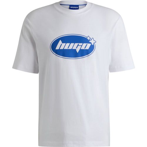 T-shirt Regular en jersey de coton avec logo de la saison - HUGO - Modalova