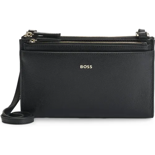 Mini sac en cuir grainé avec pochette amovible - Boss - Modalova