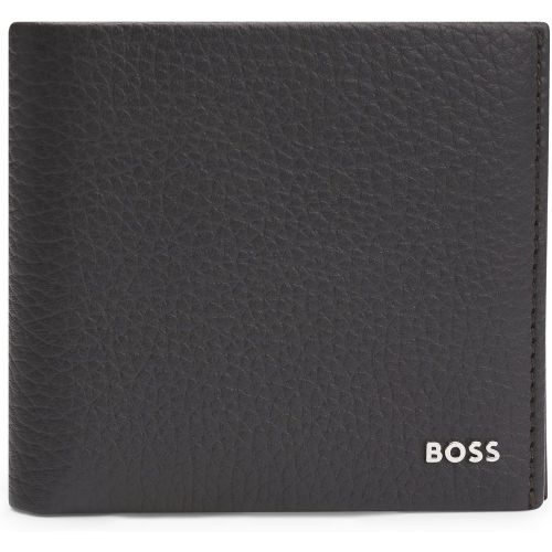 Portefeuille en cuir grainé avec logo - Boss - Modalova