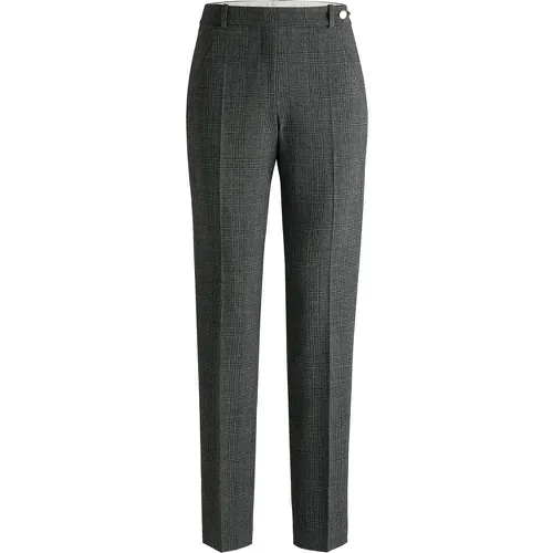 Pantalon Slim en tissu stretch à carreaux - Boss - Modalova